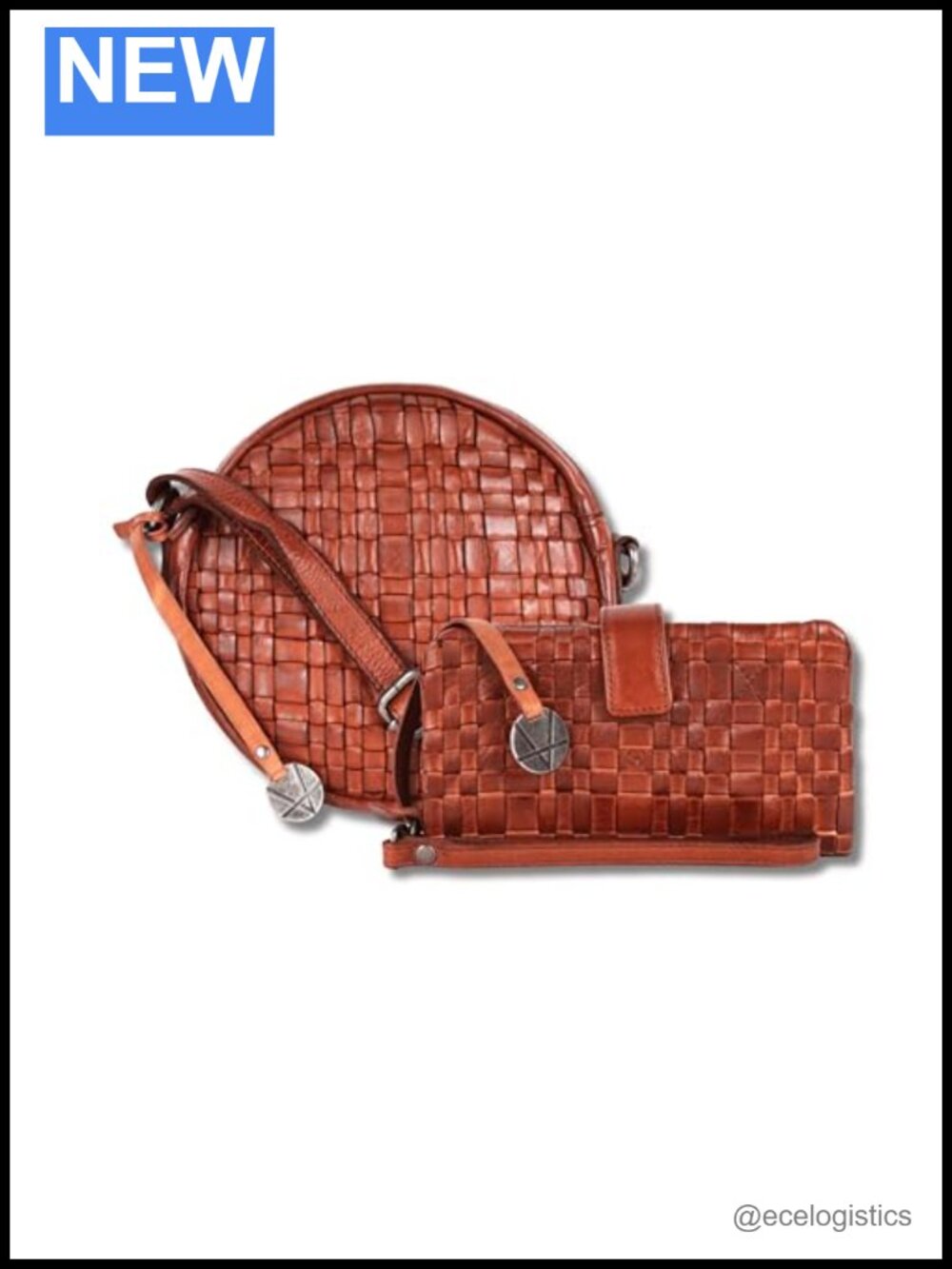 Leather Crossbody Bag & Wallet Set for Women with Zipper Coin Purse